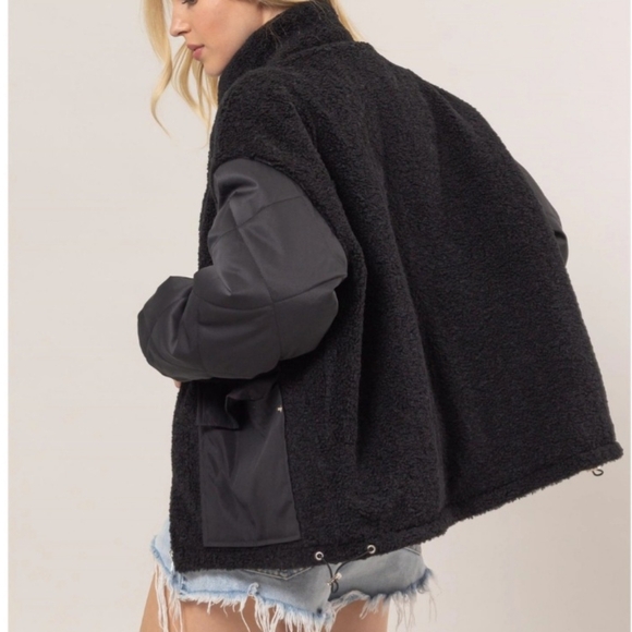 #174 🛑0480 S,M,L  Trendy Reversible Fur Puffer Jacket - Picture 3 of 11